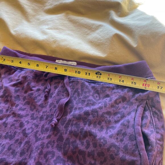 Current/Elliott Purple Cheetah 100% Cotton Jogger Sweats Y2K Size 2 Sm/Med - Picture 8 of 12
